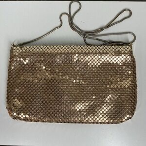 Vintage‎ Pacific Connections Gold Mesh Metallic Evening Bag Purse Formal